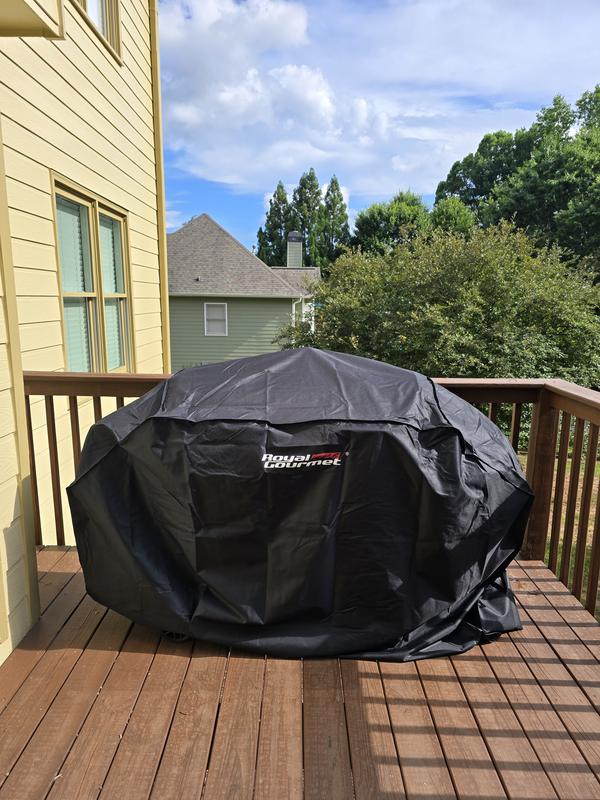 Royal Gourmet 76-in W x 47.6-in H Black Gas Grill Cover CR7605 at