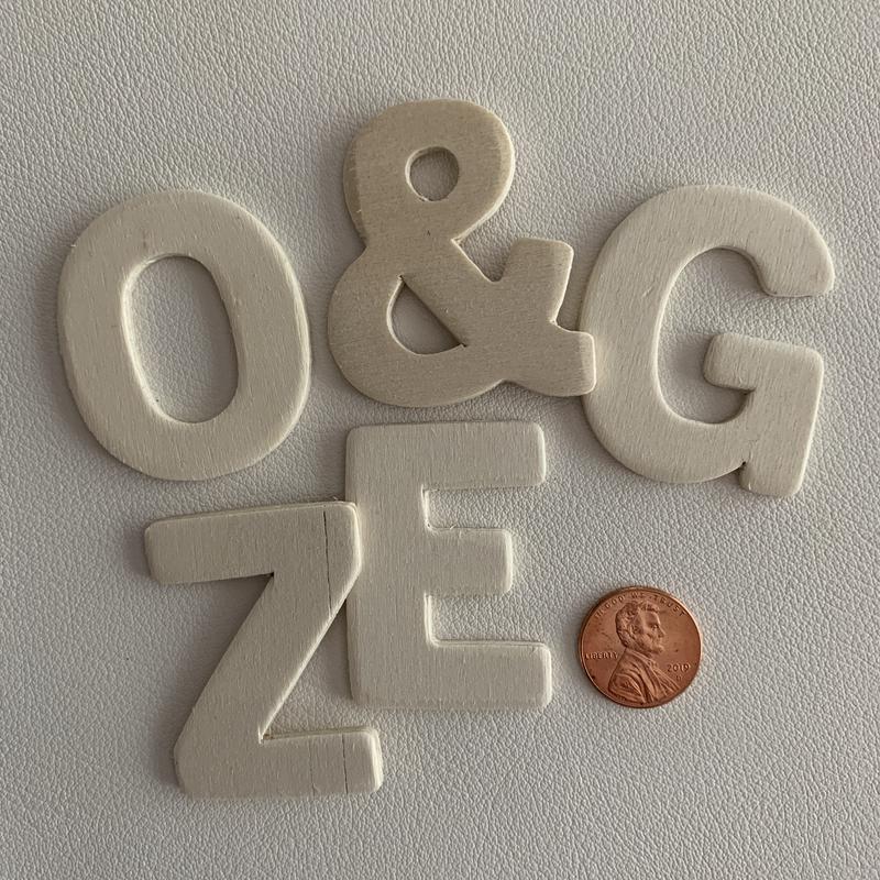 Hampton Art Rustic Wood Letters 2-Inch - Pack of 38 - Birch Wood ...