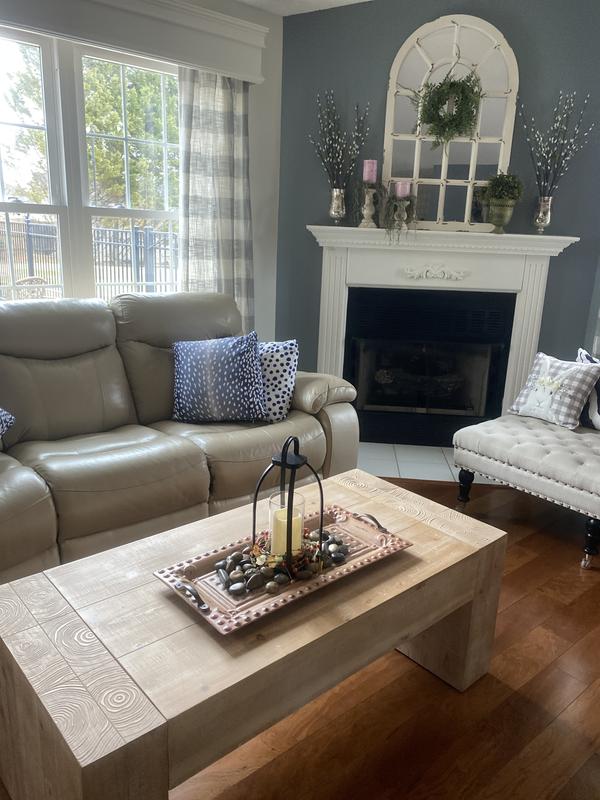 Wooakway 49in. natural Rustic Wood Coffee Table Modern Farmhouse ...