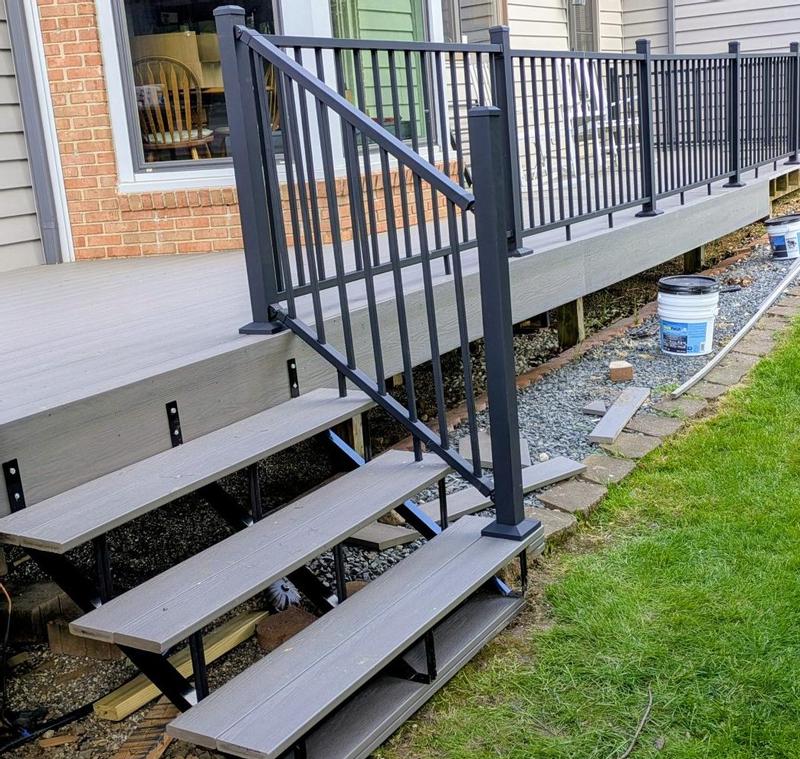 Deckorators Pre-Assembled 6-ft x 36-in Textured white Aluminum Deck ...