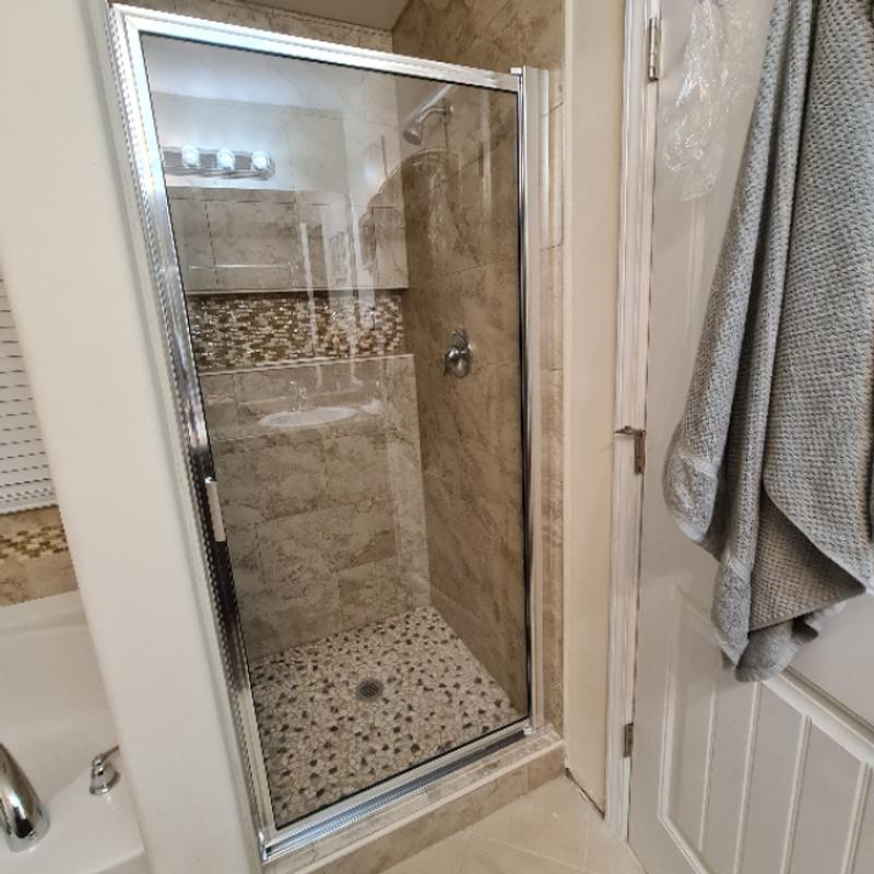 Basco Shower Enlcosures Basco AquaGlideXP Shower Door Glass Water