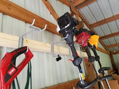 Hooks to hang discount weed eater on wall