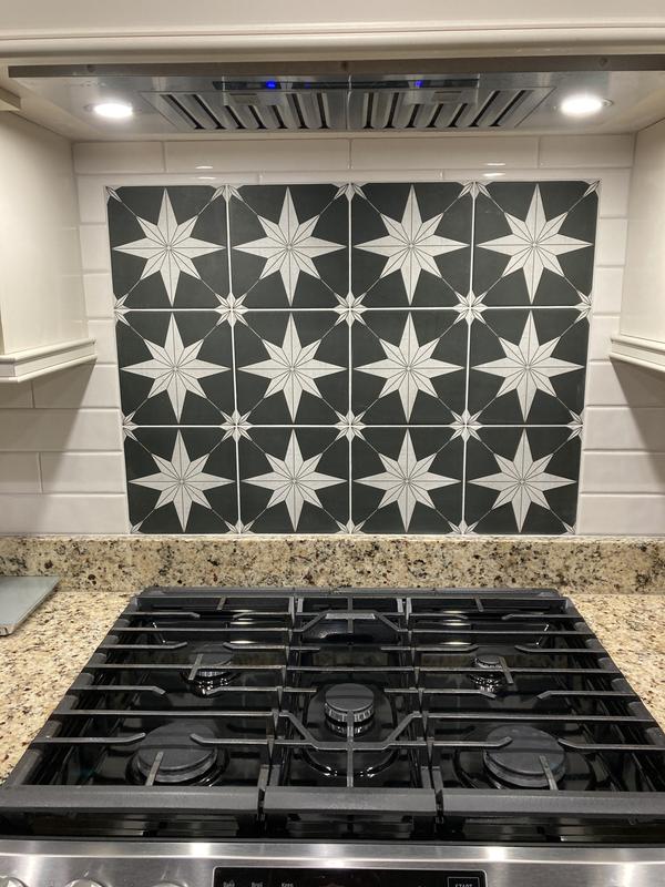Origin 21 Astro Mini Star 8-in x 8-in Matte Porcelain Encaustic