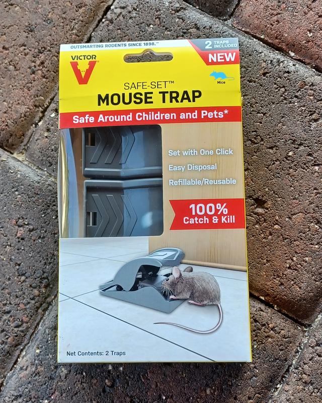 Victor M070-bulk Safe-Set Mouse Trap - 12 Traps , Gray