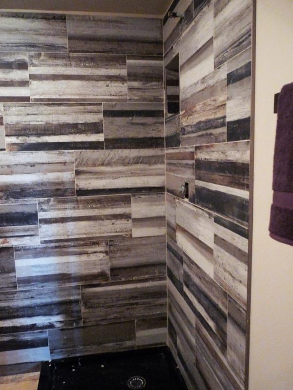 American Villa Vineyards 8-Pack Multicolor 12-in x 24-in Glazed Porcelain Wood Look Floor and Wall Tile