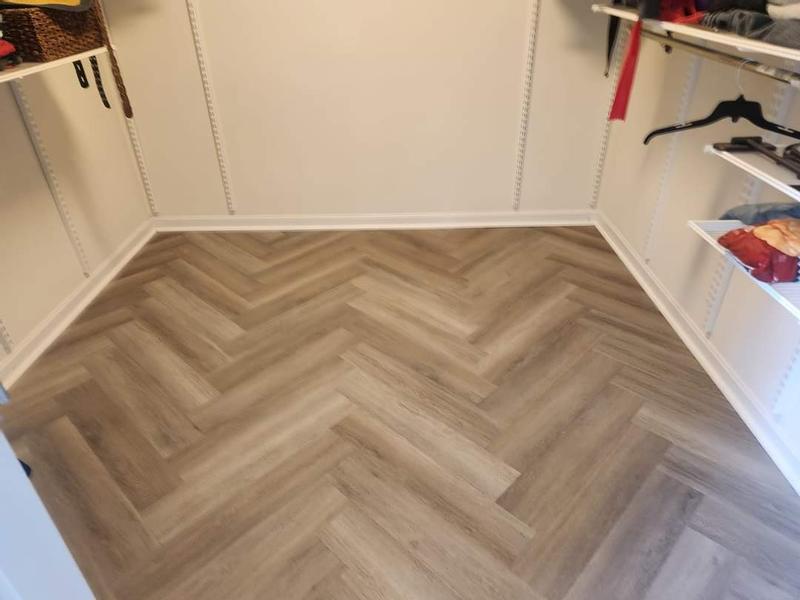 Black Ash Herringbone Ambiance Luxury Vinyl Flooring - 1.1 Sq Mtr