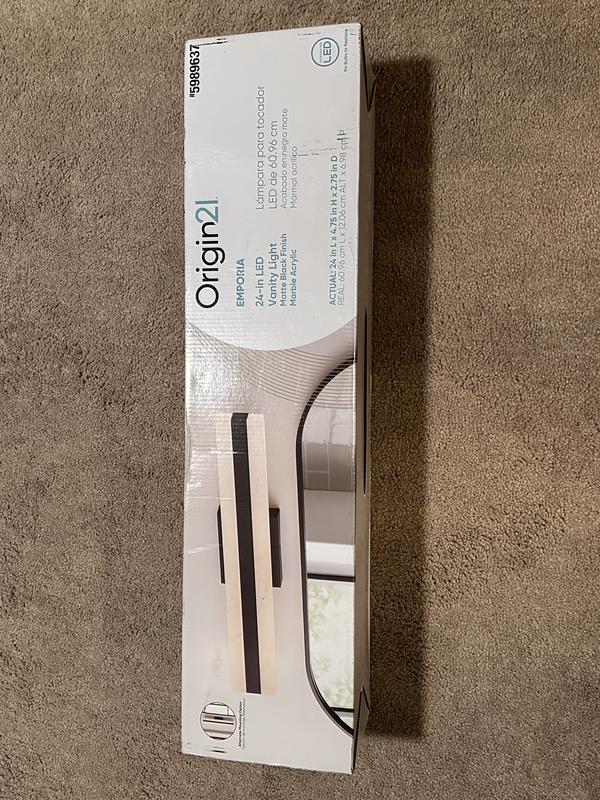 Origin 21 24-in 1-Light Matte Black LED Modern/Contemporary Vanity ...