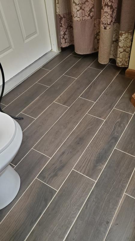 allen + roth Shed Cappuccino 6-in x 24-in Matte Ceramic Wood Look Floor and Wall Tile (0.96-sq. ft/ Piece)