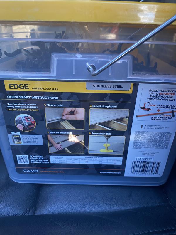 CAMO Deck in a Box 1.75-in 316 Stainless Steel Hidden Deck Fastener 500-sq ft (925-Pack)