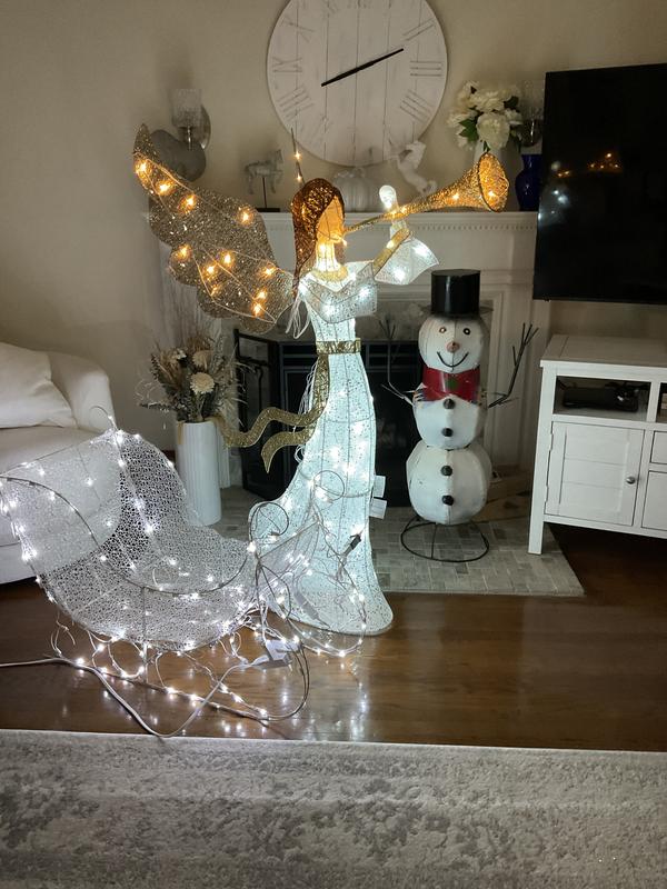 Holiday Living 56-in Angel Sculpture with White LED Lights