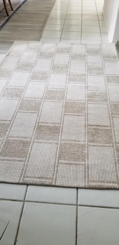 allen + roth Sahara Checkmate 5 x 8 (ft) Loomed Polyester Prairie Taupe ...