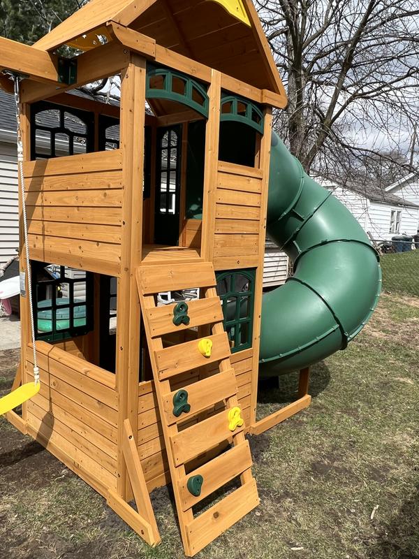 Big backyard cloverdale cheap wooden playset by kidkraft