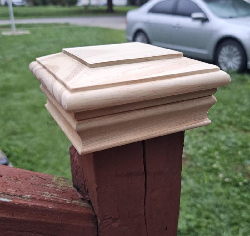RELIABILT 6-in x 6-in Natural Wood Pine Deck Post Cap in the Deck Post ...