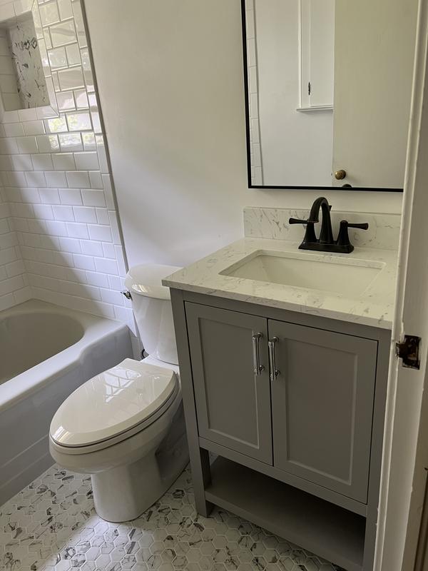 Style Selections Keary 37-in Light Grey Undermount Single Sink