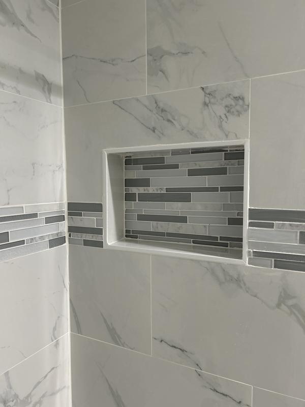 Satori Graphite 12-in x 12-in Multi-finish Glass Stone Look Mosaic Wall Tile (0.99-sq. ft/ Piece)