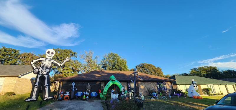 Haunted Living 20-ft Colossal Skeleton Inflatable in the Outdoor ...