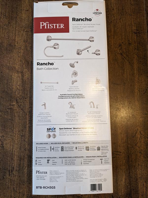 Pfister 3-Piece Rancho Brushed Nickel Decorative Bathroom Hardware Set ...