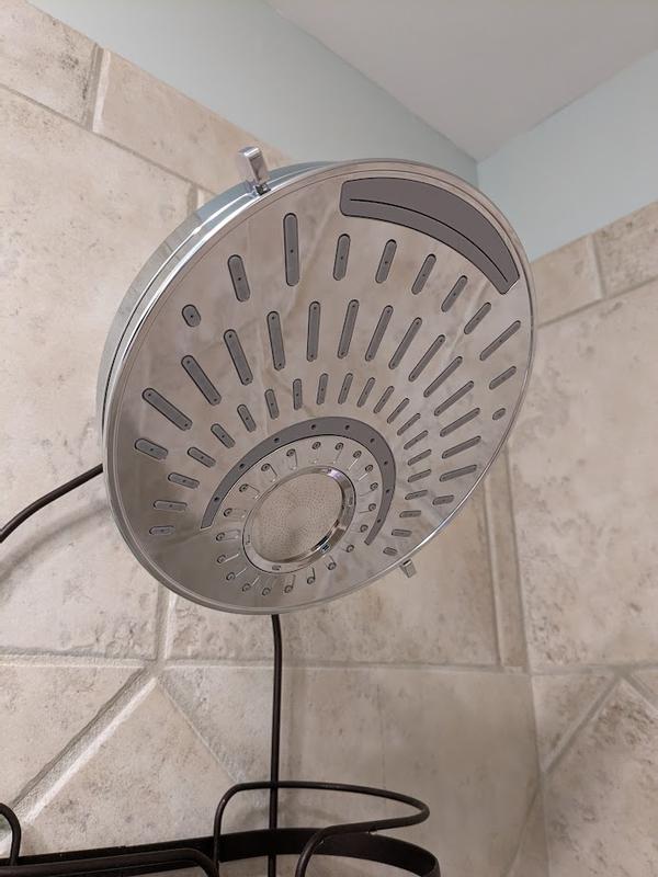 allen + roth Nottingham Brushed Nickel Round Fixed Shower Head 1.8-GPM  (6.8-LPM) in the Shower Heads department at