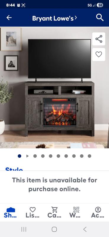 Style Selections 48-in W Weathered Oak Infrared Quartz Electric