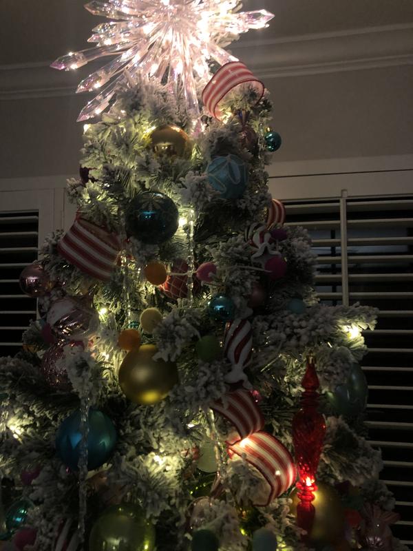 Gerson International 13.5-in Star Clear White Christmas Tree Topper at ...