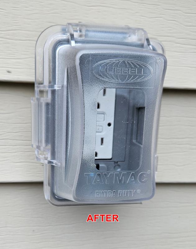 TayMac 1-Gang Rectangle Weatherproof Outdoor Electrical Box Cover