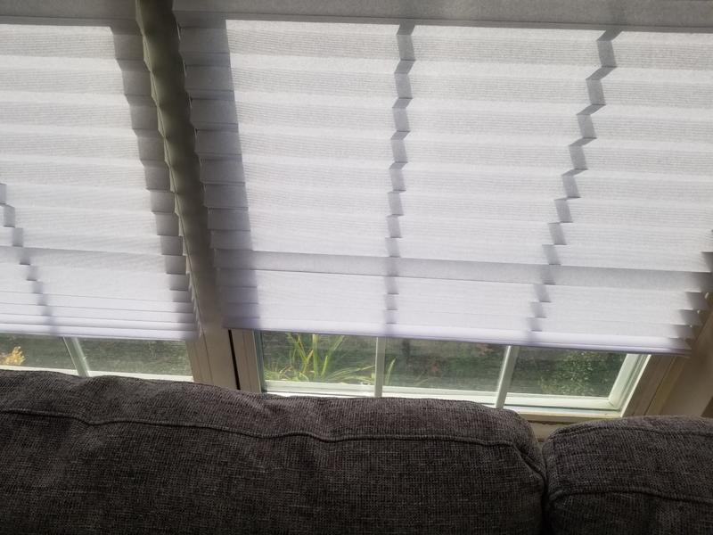 Redi Shade 36-in White Light Filtering Cordless Pleated Shade in the Window  Shades department at