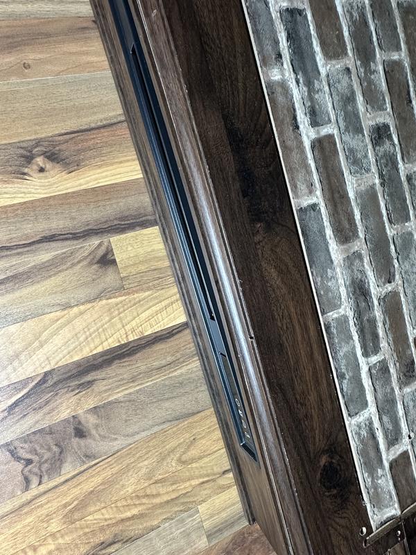allen + roth 66-in W Brown Walnut Free Standing Infrared Quartz Flat ...