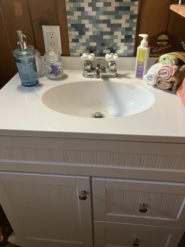 Style Selections Ellenbee 36-in White Single Sink Bathroom