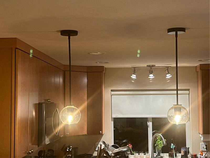Portfolio Brushed Nickel Transitional Cylinder Pendant Light