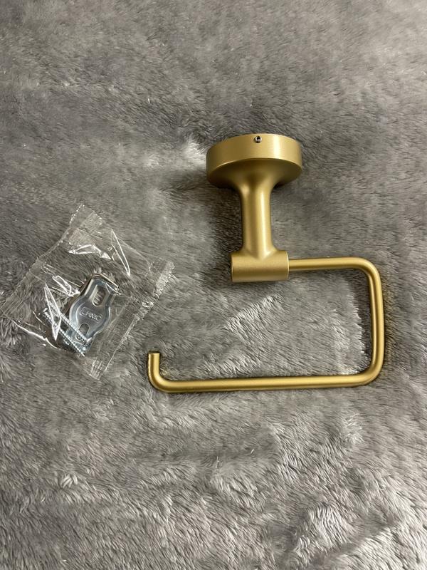 Franklin Brass VOI50-BB Voisin Open Square Toilet Paper Holder Bath Hardware Accessory in Satin Gold