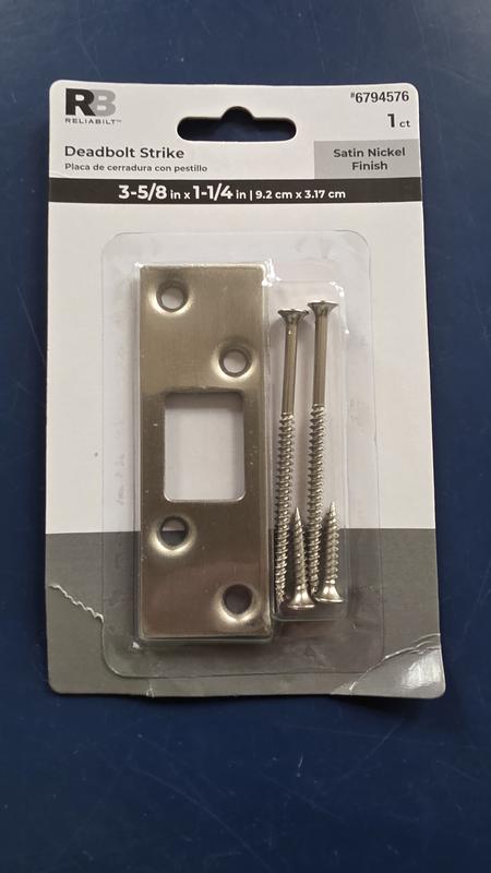 RELIABILT 1-1/4-in W x 3-5/8-in L Satin Security strike kit in the ...