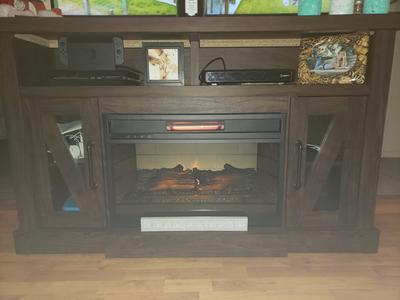 Whalen 54-in W Madison Snow Ash Infrared Quartz Electric Fireplace at  Lowes.com