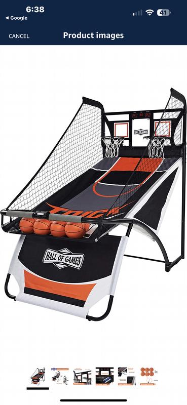 ESPN EZ Fold Indoor Basketball Game for 2 Players with LED Scoring