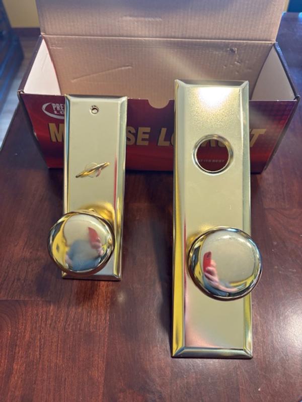 Premier Lock Polished Brass (Right Handed) Exterior Single-cylinder ...