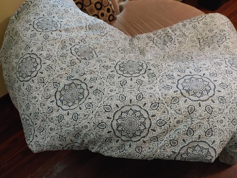 allen + roth Abberly Full/Queen 3 pc comforter set Light Gray Geometric ...