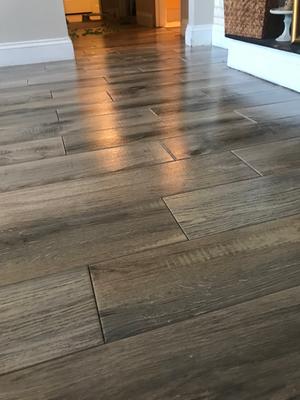Glazed Ceramic Wood Look Floor Tile, Madeira Oak Wood Look Ceramic Floor Tile