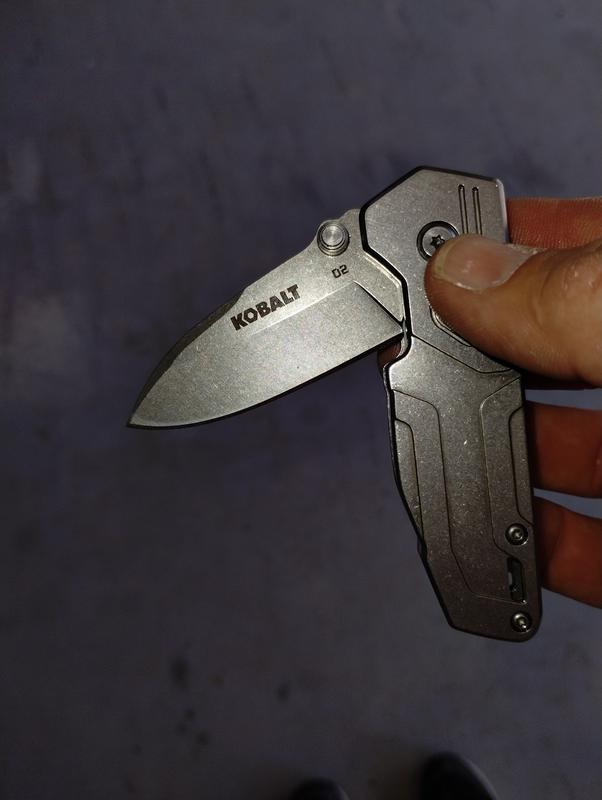 Kobalt 3.5-in Stainless Steel Blade with Serration Pocket Knife in the Pocket  Knives department at