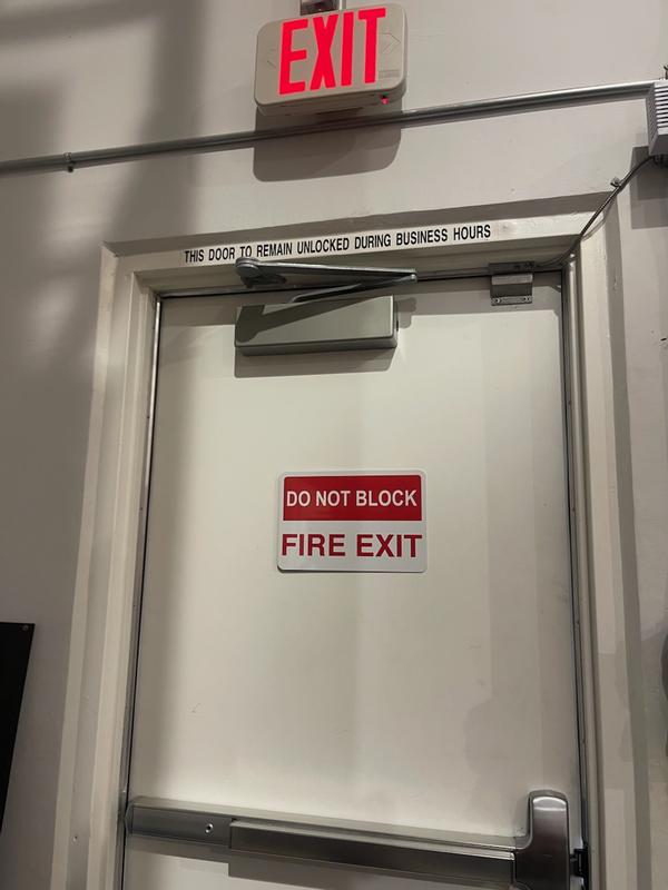 Safe Handler 5-Pack, Do Not Fire Exit Sign Labels BLSH-FESIGN-5 at ...