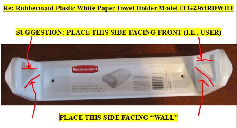 Rubbermaid Paper Towel Holder, White