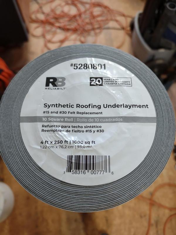 Synthetic Roll Roofing Underlayment Roll Roofing Felt Liner Lighter Weight  Waterproof - China Roofing Underlayment, Building Material