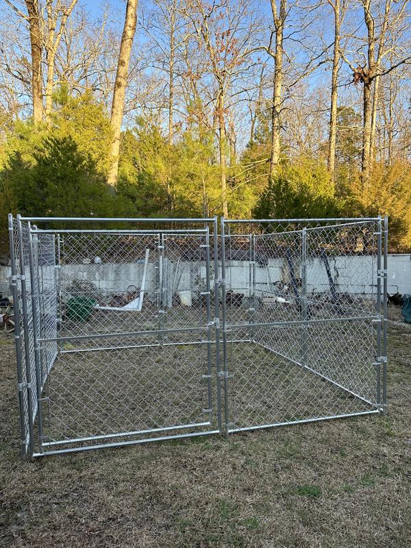 Pet Sentinel Any Pet Chain Link Dog Unassembled Kennel Outdoor 10 ft L x 10 ft W x 6 ft H in the Crates Kennels department at Lowes