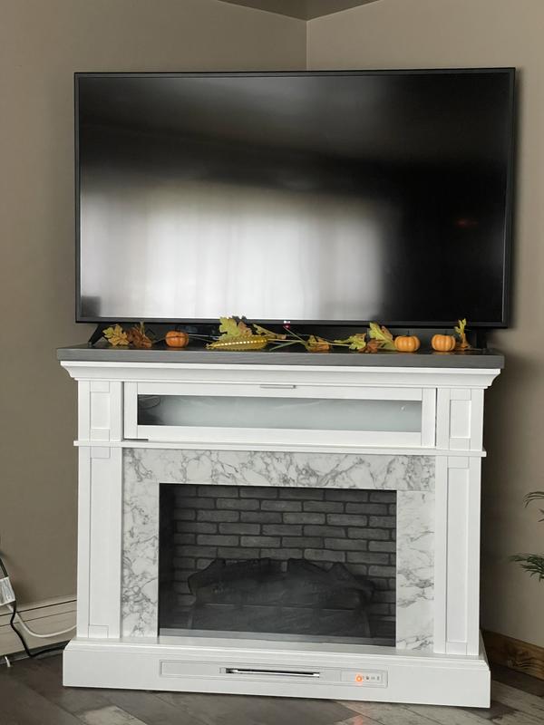 allen + roth 51-in W White Infrared Quartz Electric Fireplace in the Electric  Fireplaces department at Lowes.com