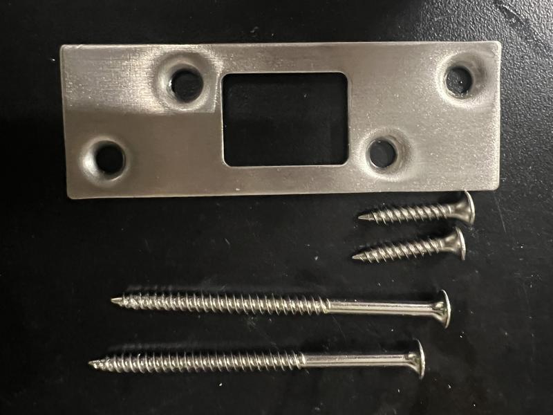 RELIABILT 1-1/4-in W x 3-5/8-in L Satin Security strike kit in the ...