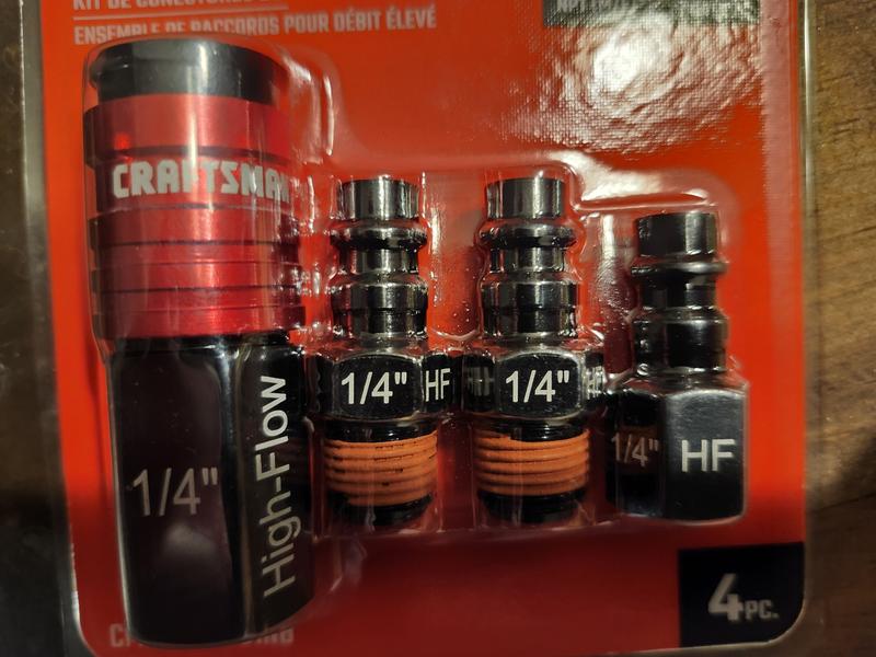 CRAFTSMAN 4-pc High-flow Fittings Kit in the Air Compressor Fittings ...