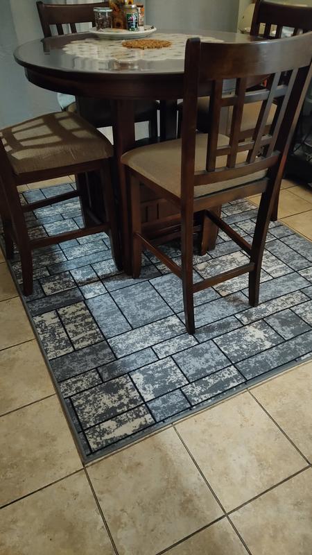 Ottomanson Geometric Hallway Runner 3 X 10 (ft) Multicolor Red Indoor ...
