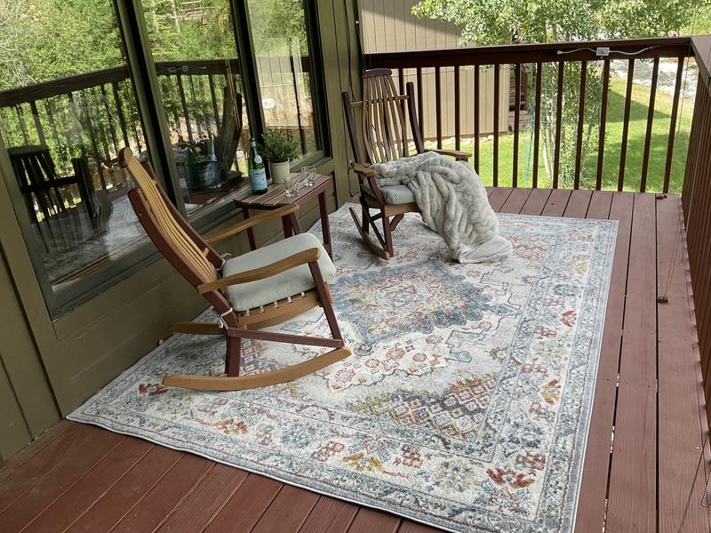 Surya Ankara 8 X 10 (ft) Teal/Gray Indoor Abstract Industrial Area Rug ...