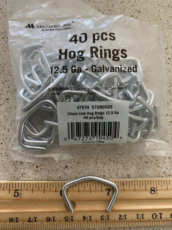 Galvanized Metal Hog Ring For Chain link Fence 40 Pack in the