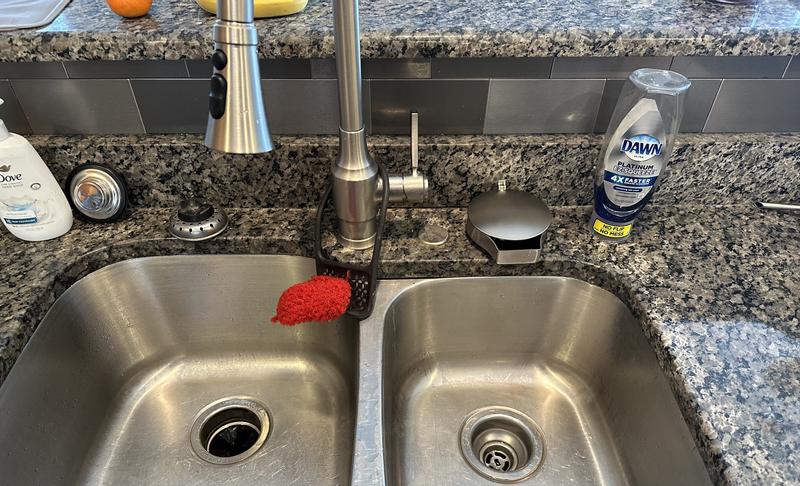 Project Source Stainless Steel Touchless Deck-mount Utility Faucet