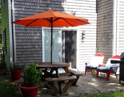 7.5 patio market umbrella Treasure Garden ft. Push Button Tilt Umbrella, Black Finish, Aqua Color 30