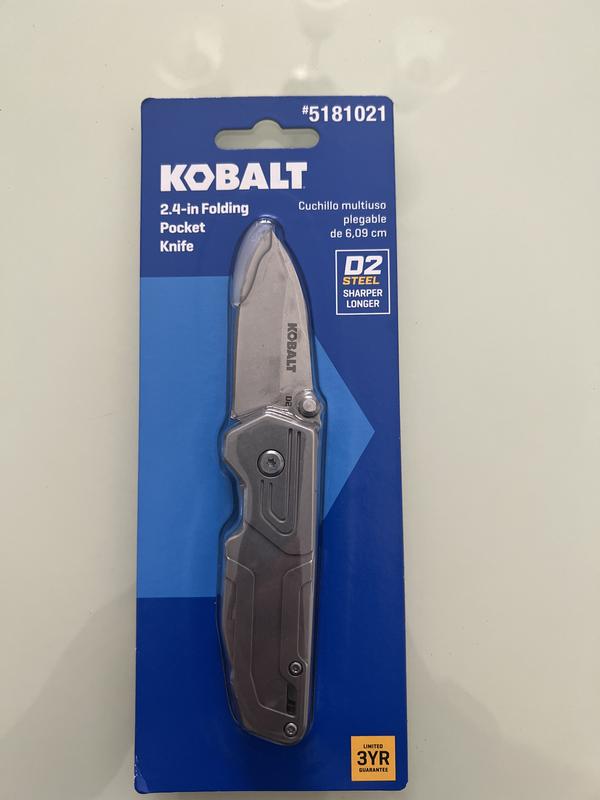 Kobalt 3.5-in Stainless Steel Blade with Serration Pocket Knife in the Pocket  Knives department at